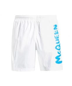 Alexander McQueen Air Brush Logo Swim Shorts For Men