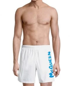 Alexander McQueen Air Brush Logo Swim Shorts For Men -Alexander McQueen Elegant store unnamed file 1004