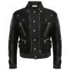 Alexander McQueen Layered Leather Biker Jacket For Men