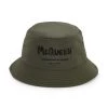 Alexander McQueen Graffiti Logo Bucket Hat For Men Black Ivory