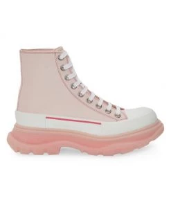 Alexander McQueen Tread Slick Leather Ankle Boots