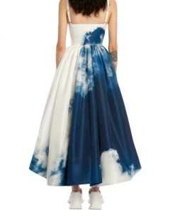 Alexander McQueen Fit & Flare Zip Sky Print Gown -Alexander McQueen Elegant store unnamed file 1049