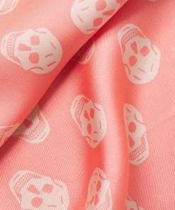 Alexander McQueen Biker Skull Silk Scarf Red White -Alexander McQueen Elegant store unnamed file 1056