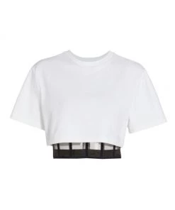 Alexander McQueen Cropped Layered T-Shirt