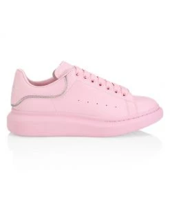 Alexander McQueen Oversized Leather Zip Sneakers For Men