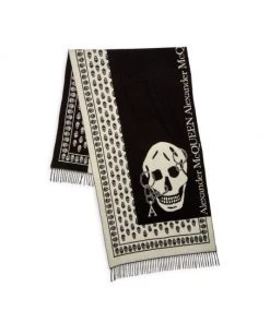 Alexander McQueen Oversized Chain Skull Wool Stole -Alexander McQueen Elegant store unnamed file 109