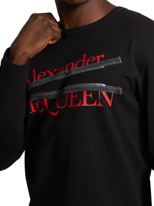 Alexander McQueen Zip Logo Graphic Long-Sleeve Shirt For Men 6 Alexander McQueen Zip Logo Graphic Long-Sleeve Shirt For Men - Image 6