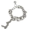 Alexander McQueen Pave Coral Chain Bracelet For Men