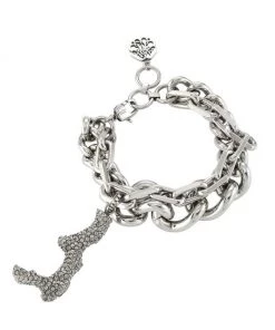Alexander McQueen Pave Coral Chain Bracelet For Men