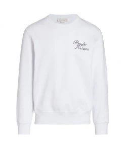 Alexander McQueen Logo-Print Crewneck Sweatshirt For Men