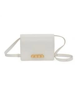 Alexander McQueen Four-Ring Leather Satchel Tan