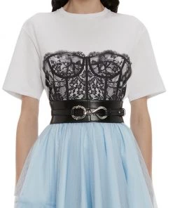Alexander McQueen Lace Corset T-Shirt