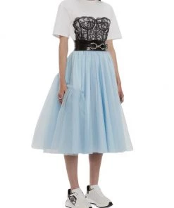 Alexander McQueen Lace Corset T-Shirt -Alexander McQueen Elegant store unnamed file 1116