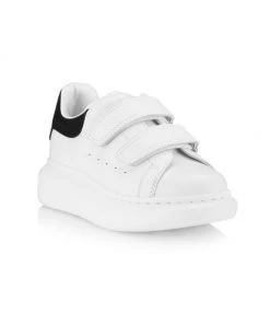 Alexander McQueen Little Kid's & Kid's Leather Oversize Sneakers For Kids Ivory Blue 8 Alexander McQueen Little Kid's & Kid's Leather Oversize Sneakers For Kids Ivory Blue -Alexander McQueen Elegant store unnamed file 1123