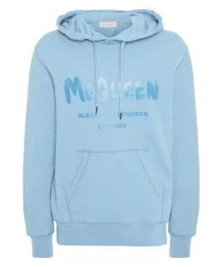 Alexander McQueen Graffiti Logo Hoodie Sweatshirt For Men