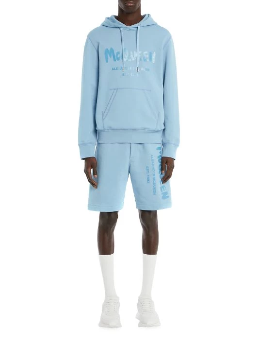 Alexander McQueen Graffiti Logo Hoodie Sweatshirt For Men 2 Alexander McQueen Graffiti Logo Hoodie Sweatshirt For Men - Image 2