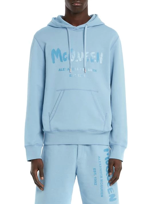 Alexander McQueen Graffiti Logo Hoodie Sweatshirt For Men 3 Alexander McQueen Graffiti Logo Hoodie Sweatshirt For Men - Image 3