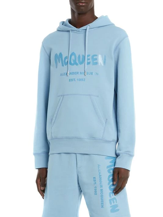 Alexander McQueen Graffiti Logo Hoodie Sweatshirt For Men 4 Alexander McQueen Graffiti Logo Hoodie Sweatshirt For Men - Image 4