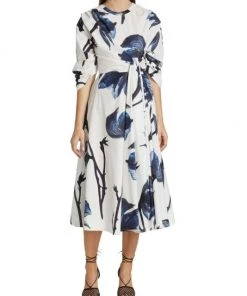 Alexander McQueen Floral Rolled-Sleeve Midi-Dress 9 Alexander McQueen Floral Rolled-Sleeve Midi-Dress -Alexander McQueen Elegant store unnamed file 1147