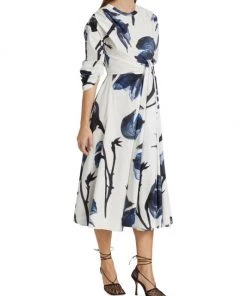Alexander McQueen Floral Rolled-Sleeve Midi-Dress 10 Alexander McQueen Floral Rolled-Sleeve Midi-Dress -Alexander McQueen Elegant store unnamed file 1148