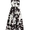 Alexander McQueen Graffiti Print Cotton Midi-Dress