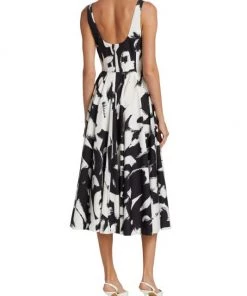 Alexander McQueen Graffiti Print Cotton Midi-Dress -Alexander McQueen Elegant store unnamed file 1156