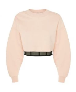 Alexander McQueen Cotton Cropped Sweatshirt