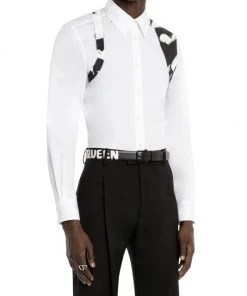 Alexander McQueen Collared Harness Shirt For Men -Alexander McQueen Elegant store unnamed file 1200