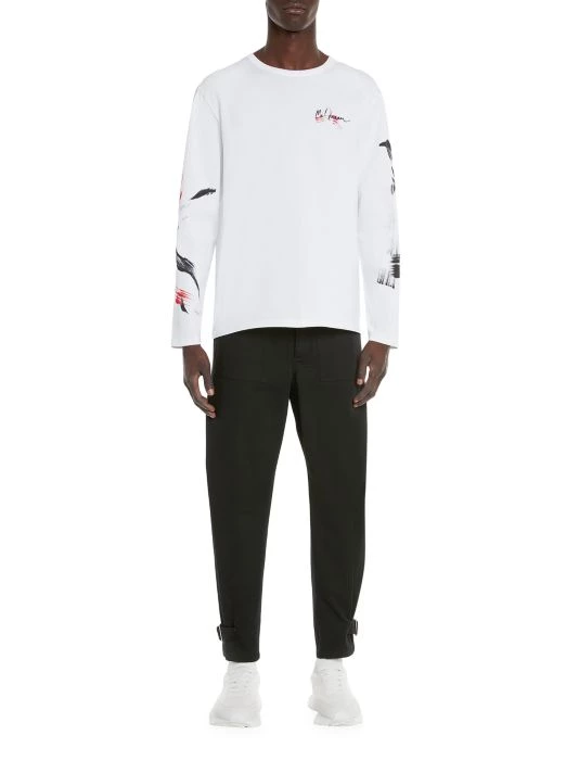 Alexander McQueen Brushstroke Long-Sleeve T-Shirt For Men 2 Alexander McQueen Brushstroke Long-Sleeve T-Shirt For Men - Image 2