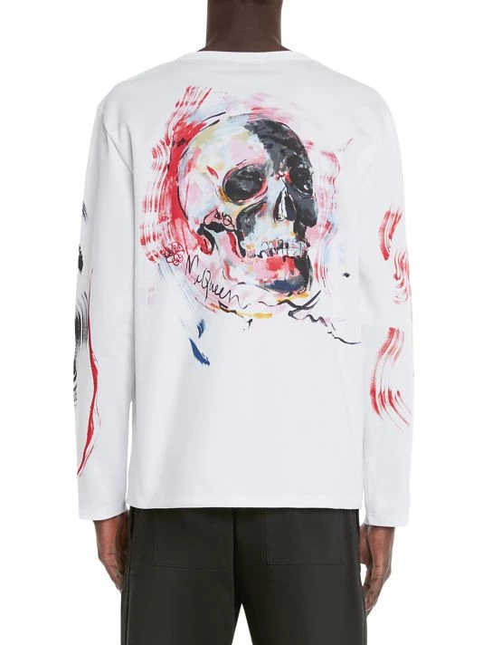 Alexander McQueen Brushstroke Long-Sleeve T-Shirt For Men 5 Alexander McQueen Brushstroke Long-Sleeve T-Shirt For Men - Image 5