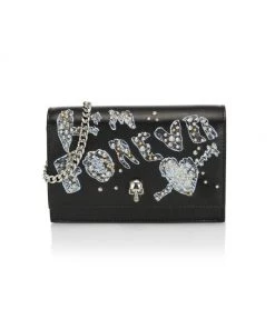 Alexander McQueen Mini Skull Embellished Leather Shoulder Bag