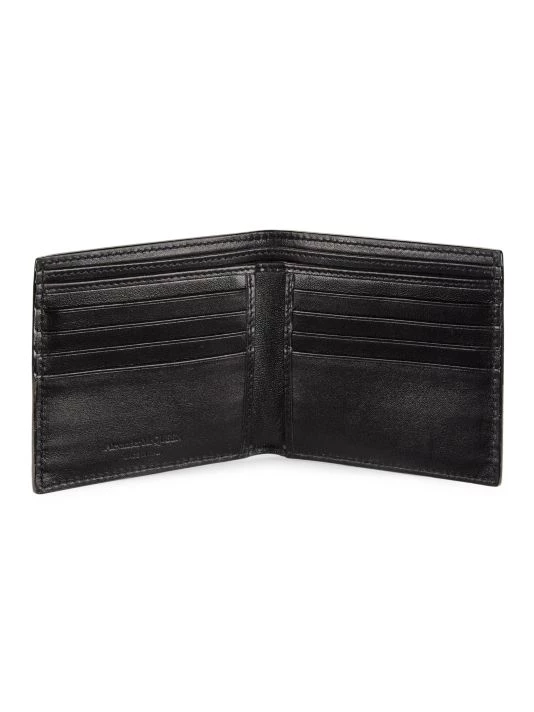 Alexander McQueen Grafitti Logo Leather Bi-Fold Wallet For Men 2 Alexander McQueen Grafitti Logo Leather Bi-Fold Wallet For Men - Image 2