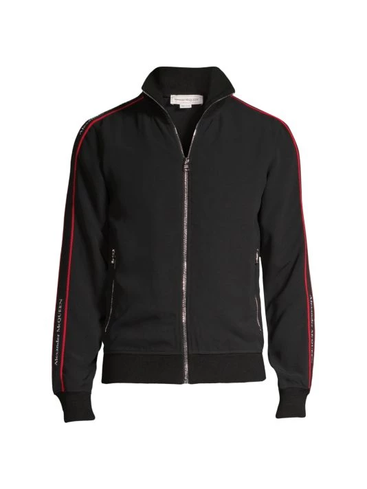 Alexander McQueen Logo Tape Track Jacket For Men 1 Alexander McQueen Logo Tape Track Jacket For Men
