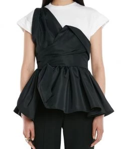 Alexander McQueen Asymmetric Peplum T-Shirt -Alexander McQueen Elegant store unnamed file 1240