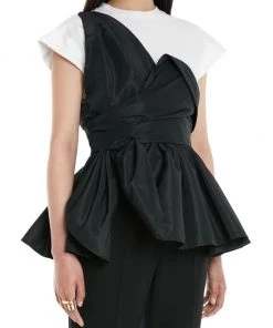 Alexander McQueen Asymmetric Peplum T-Shirt -Alexander McQueen Elegant store unnamed file 1241