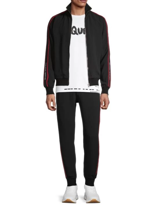 Alexander McQueen Logo Tape Track Jacket For Men 2 Alexander McQueen Logo Tape Track Jacket For Men - Image 2