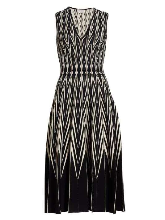 Alexander McQueen Printed Midi-Dress 1 Alexander McQueen Printed Midi-Dress