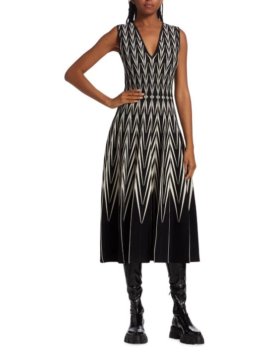 Alexander McQueen Printed Midi-Dress 2 Alexander McQueen Printed Midi-Dress - Image 2