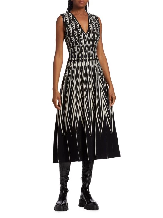Alexander McQueen Printed Midi-Dress 3 Alexander McQueen Printed Midi-Dress - Image 3