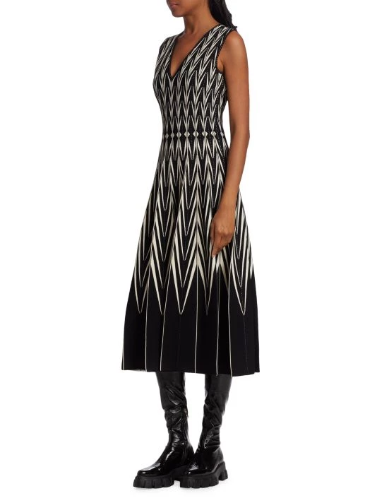 Alexander McQueen Printed Midi-Dress 4 Alexander McQueen Printed Midi-Dress - Image 4