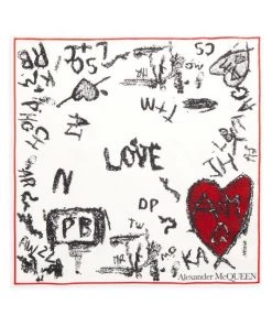 Alexander McQueen Printed Silk Twill Handkerchief