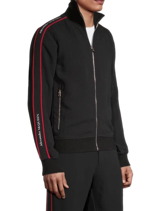 Alexander McQueen Logo Tape Track Jacket For Men 4 Alexander McQueen Logo Tape Track Jacket For Men - Image 4