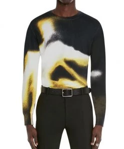 Alexander McQueen Spray Paint Wool Sweater For Men -Alexander McQueen Elegant store unnamed file 1289