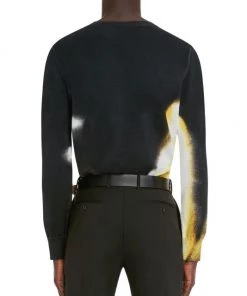 Alexander McQueen Spray Paint Wool Sweater For Men -Alexander McQueen Elegant store unnamed file 1291