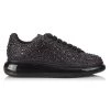 Alexander McQueen Rhinestone Platform Low-Top Leather Sneakers For Men