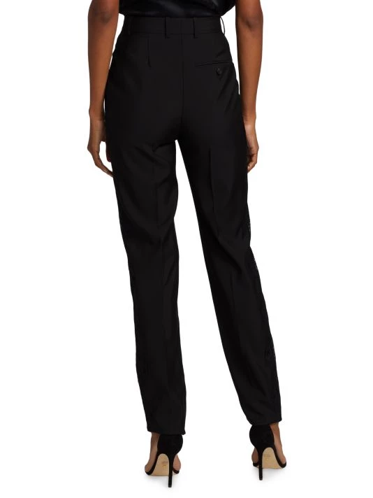 Alexander McQueen Lace-Trimmed Wool Trousers 4 Alexander McQueen Lace-Trimmed Wool Trousers - Image 4