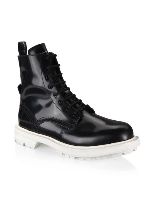 Alexander McQueen Leather Lace-Up Boots For Men 2 Alexander McQueen Leather Lace-Up Boots For Men - Image 2