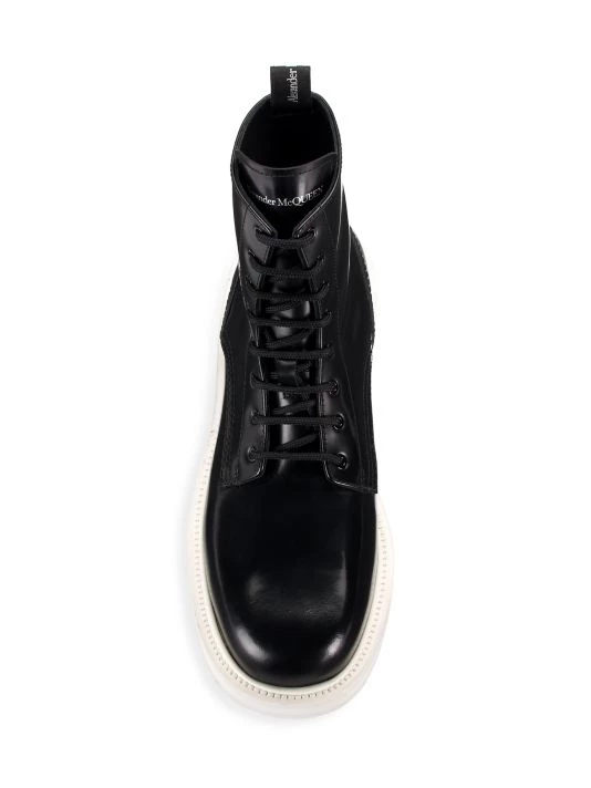 Alexander McQueen Leather Lace-Up Boots For Men 5 Alexander McQueen Leather Lace-Up Boots For Men - Image 5