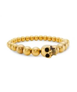 Alexander McQueen Ball Skull Brass Bracelet For Men