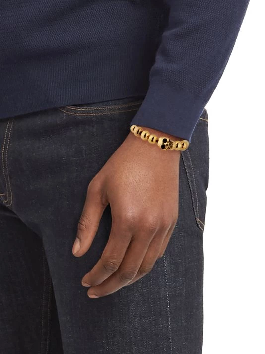 Alexander McQueen Ball Skull Brass Bracelet For Men 2 Alexander McQueen Ball Skull Brass Bracelet For Men - Image 2